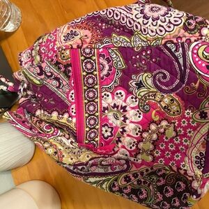 Vera Bradley Pink and Purple Paisley Satchel